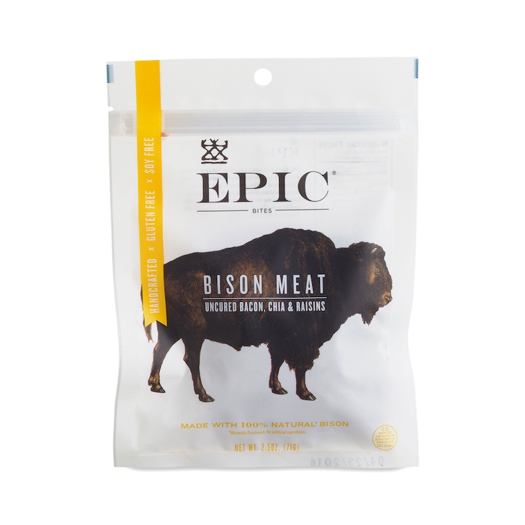 Epic bison jerky bites