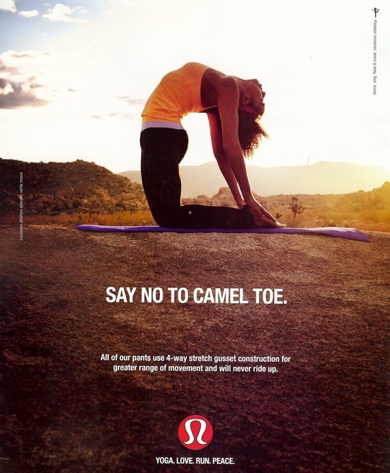 Slogans found in Lululemon's recycling prove Camel Toe was the