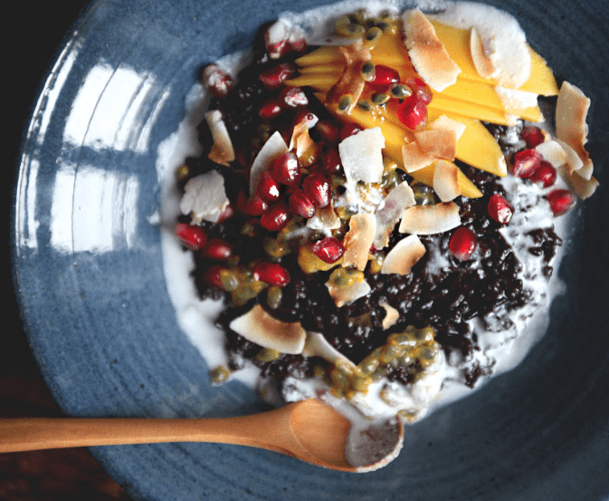 my new roots coconut black rice breakfast pudding 2