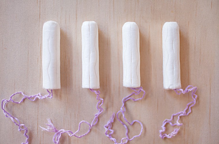 Four tampons, to illustrate tampon ingredients
