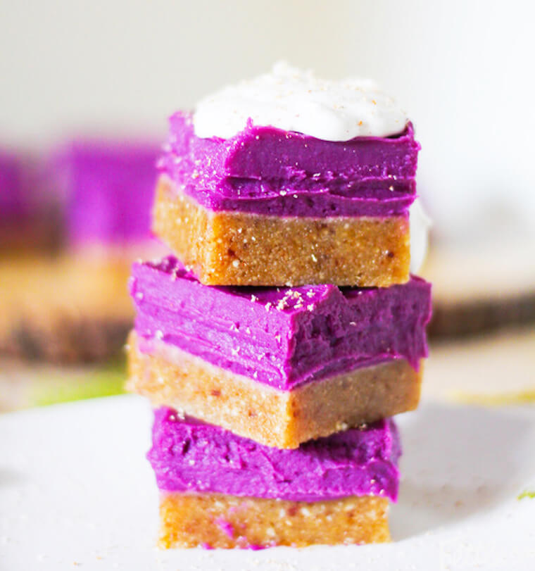 Fetty Vegan's purple sweet potato dessert bars
