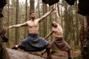 This video of men in kilts doing yoga is oddly soothing...and hot