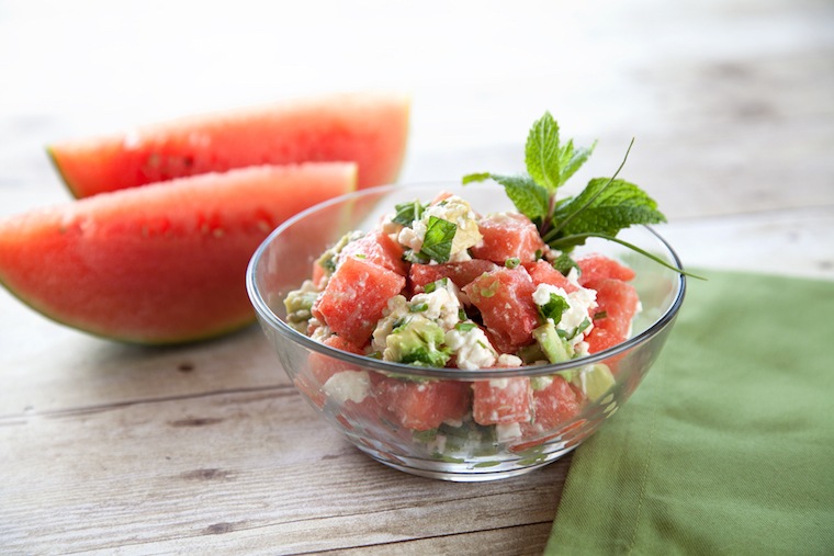avocado watermelon mint salad recipe