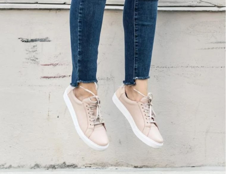 Beige Sneakers Trend - Off-White Tennis Shoes Spring