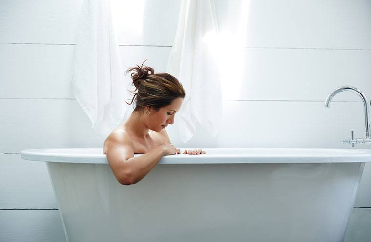 woman in a bath