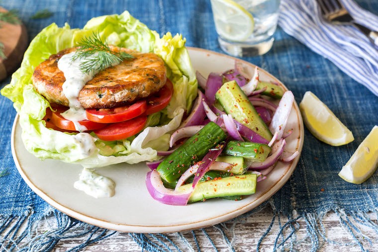 sun basket recipes lean and clean lettuce wrapped salmon burgers