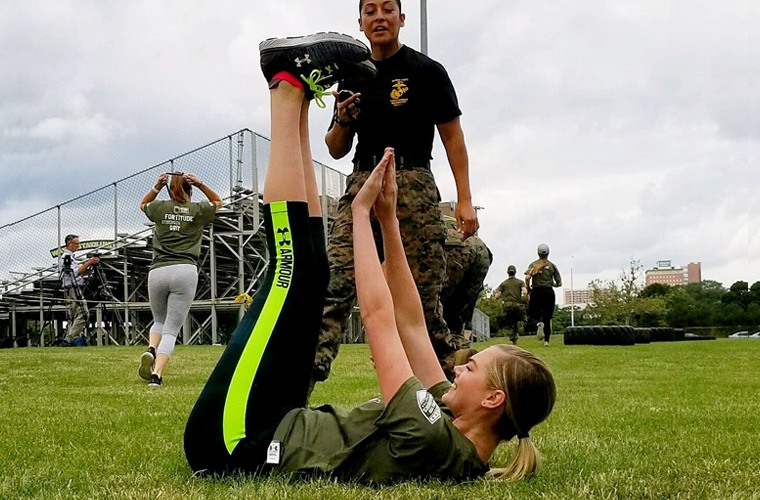 Kate Upton bootcamp with Marines