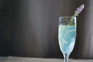 This lavender-infused blue sparkling water wants you to relax