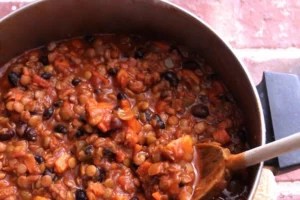 This vegetarian chili recipe with sweet potato is about to be your new go-to