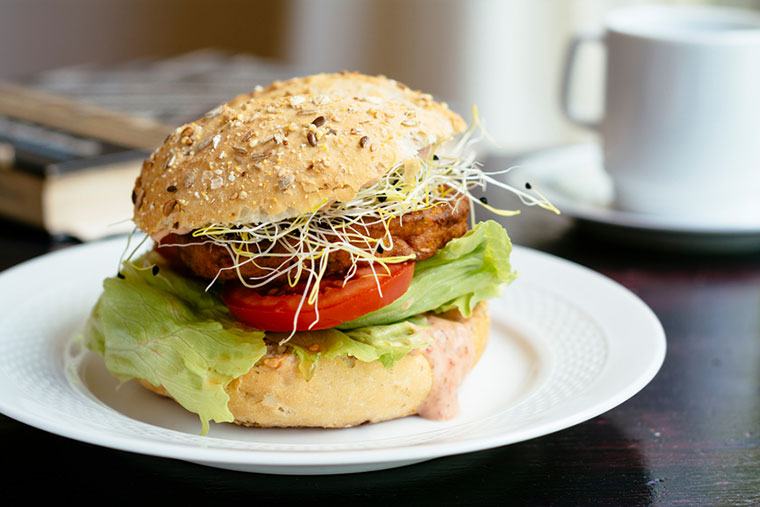 The fruity star ingredient of this vegetarian burger is pretty surprising