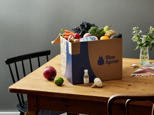 blue apron meal delivery box