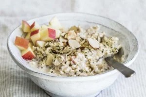 Give your breakfast the hygge treatment with a warm bowl of apple ginger muesli