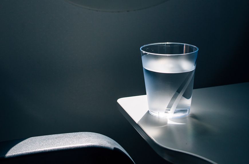 Low humidity affects hydration level on flights