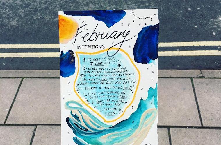 Pretty intention-setting journals on Instagram