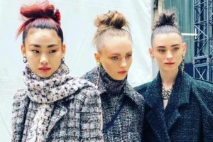 Your go-to post-gym messy bun is getting high-fashion attention at Paris Fashion Week