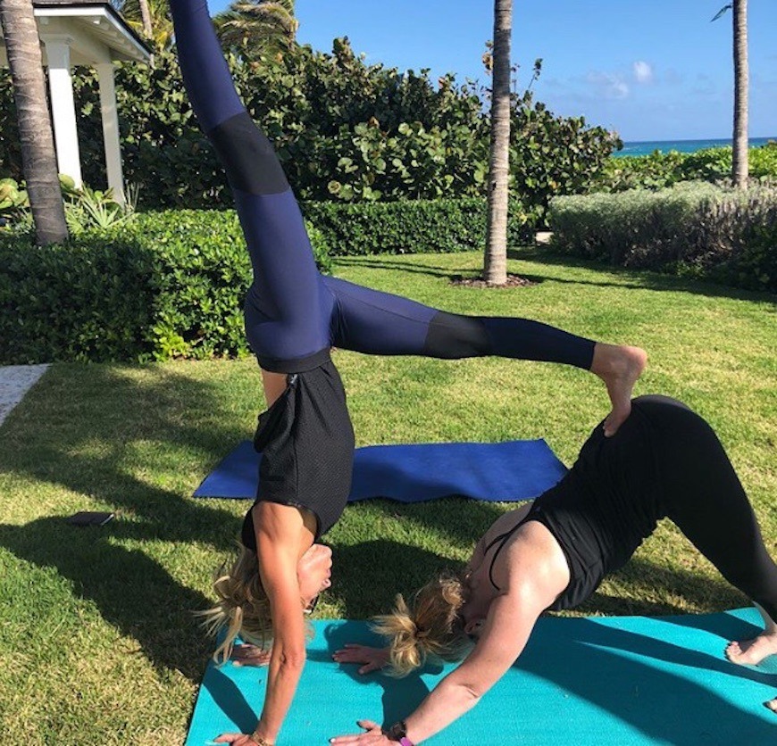 Kelly Ripa Acro Yoga 