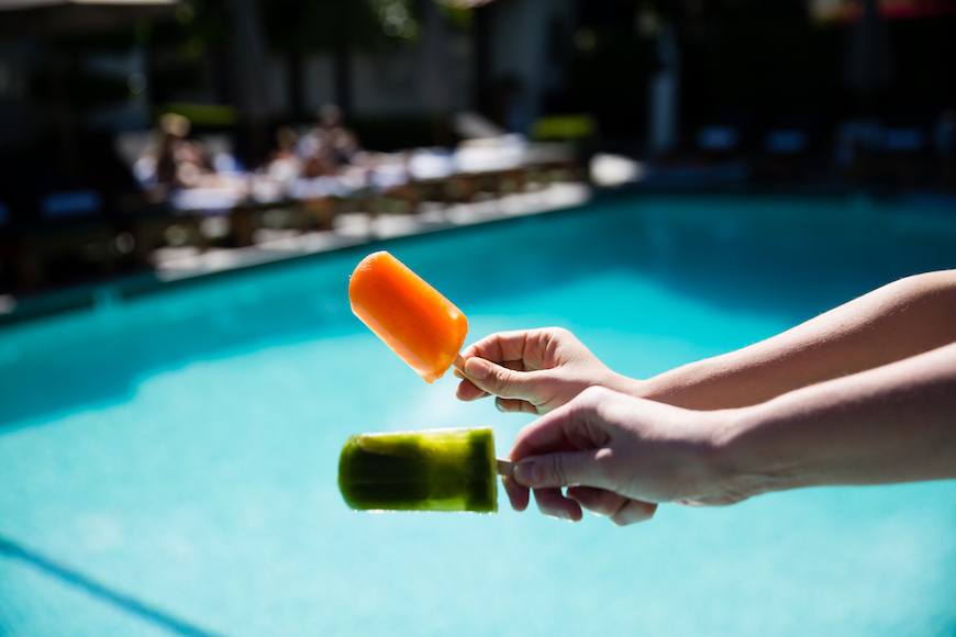 Popsicles by pool