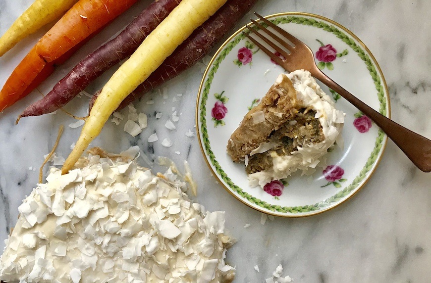Vegan Carrot Cake with Coconut Frosting