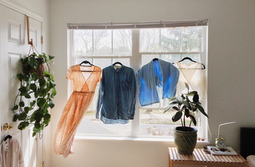Hanging clothes