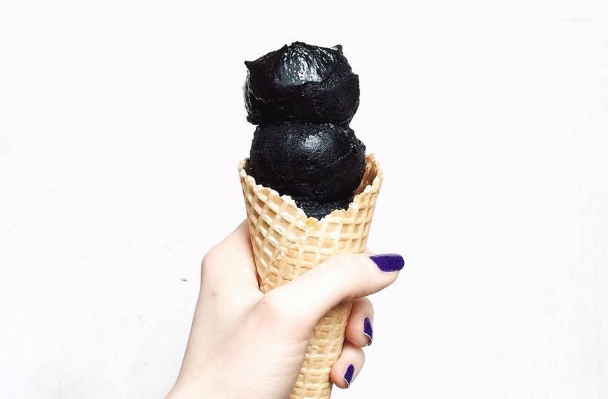 activated charcoal ice-cream