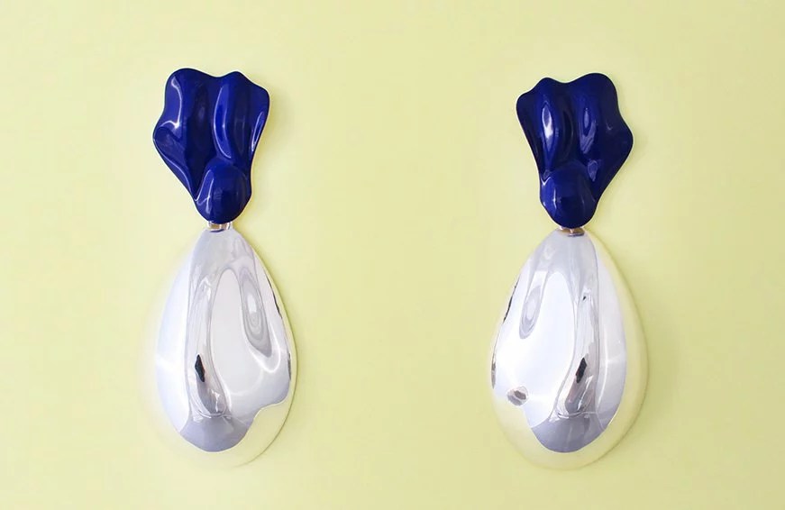 Annie Berner Moules Blue Earrings, $548