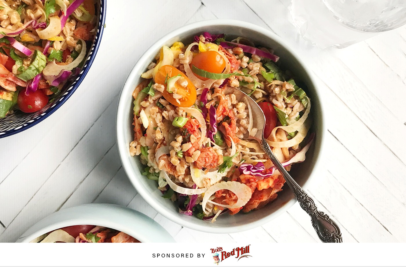 Kimchi farro salad recipe
