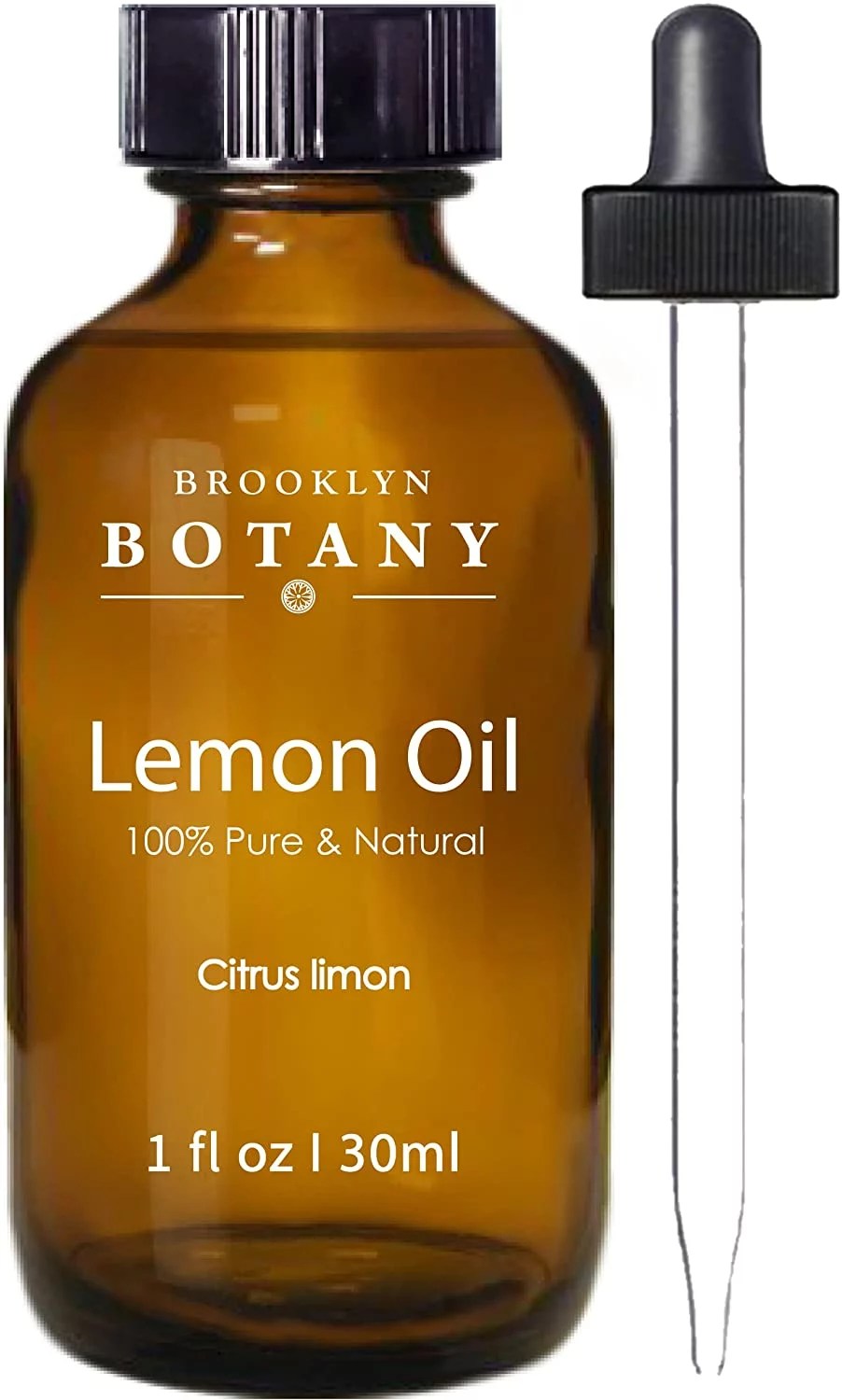 A bottle of lemon essential oil.