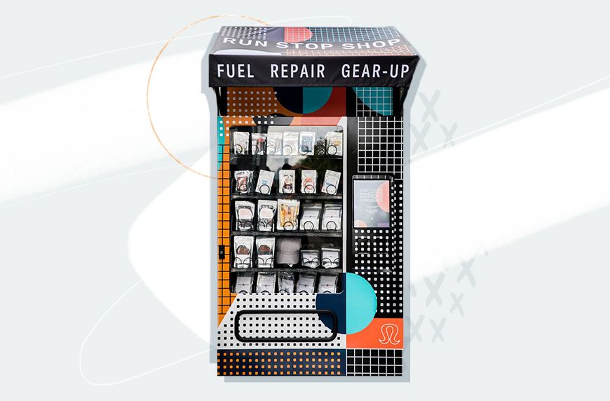 Newsflash: Lululemon just launched free vending machines with *all* of your running needs