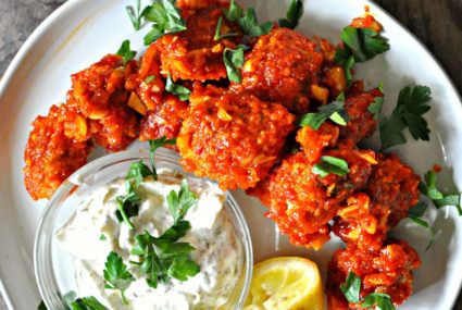 Sorry, Cauliflower: Brussels Sprouts Are the Star in These Vegan Buffalo Wings