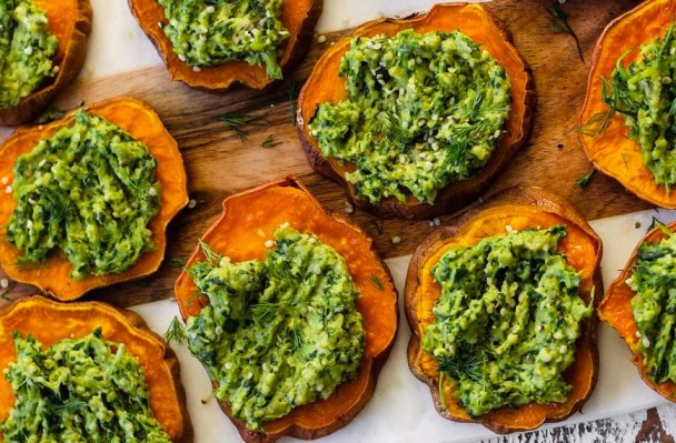 Sweet Potato Pesto Poppers Are the Ultimate Healthy Game-Day App