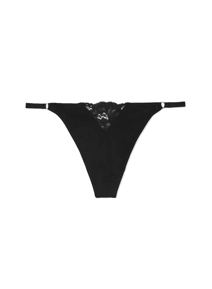charlotte V string black comfortable underwear