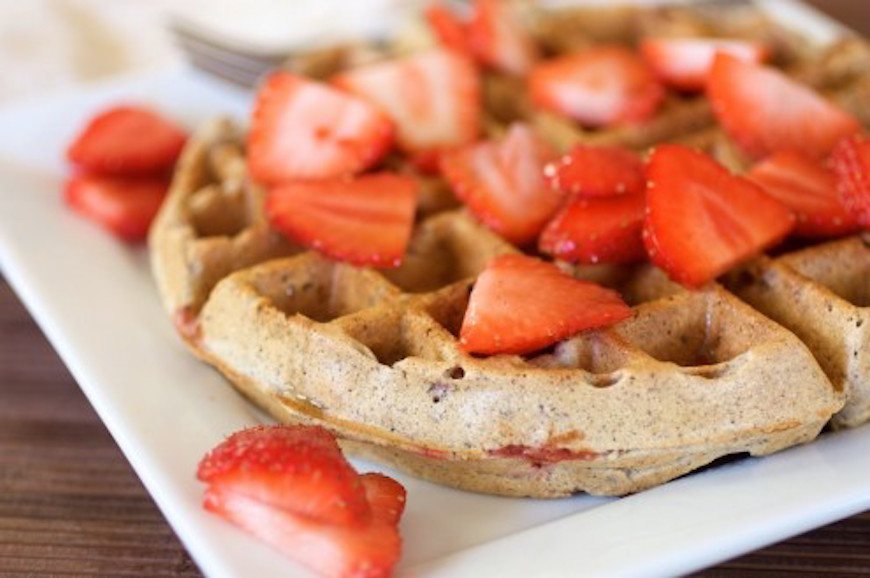 strawberry buckwheat waffles recipe