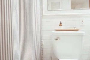 Even if you clean your shower curtain, it can still get moldy without this simple step