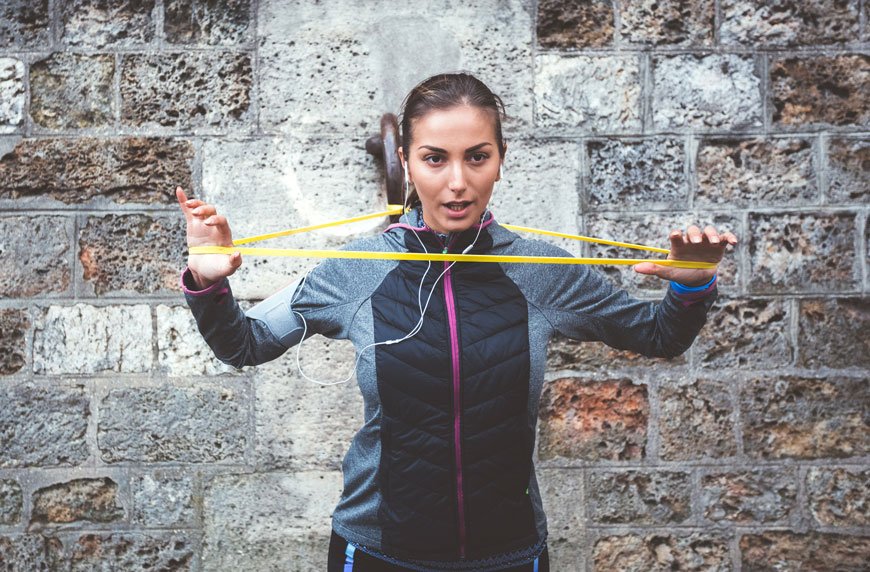 6 easy ways to amp up basic exercises with a resistance band