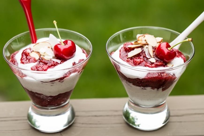 dessert di frutta sani ciliegie