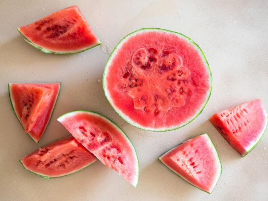 Need Ice That Won't Melt in the Heat? Freeze Watermelon Cubes