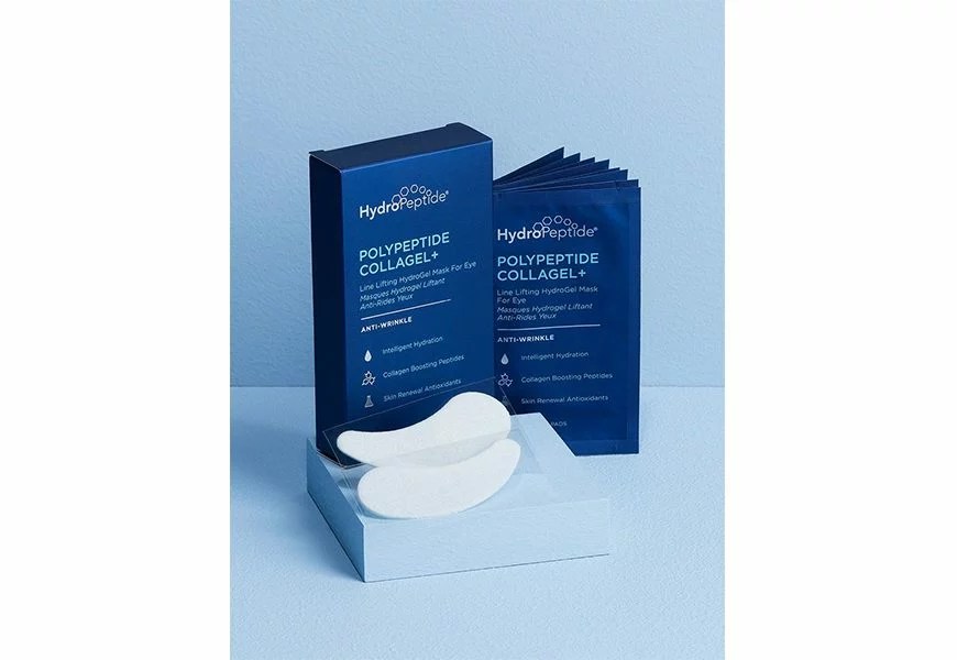A package of eye authority's hydropeptide eye masks