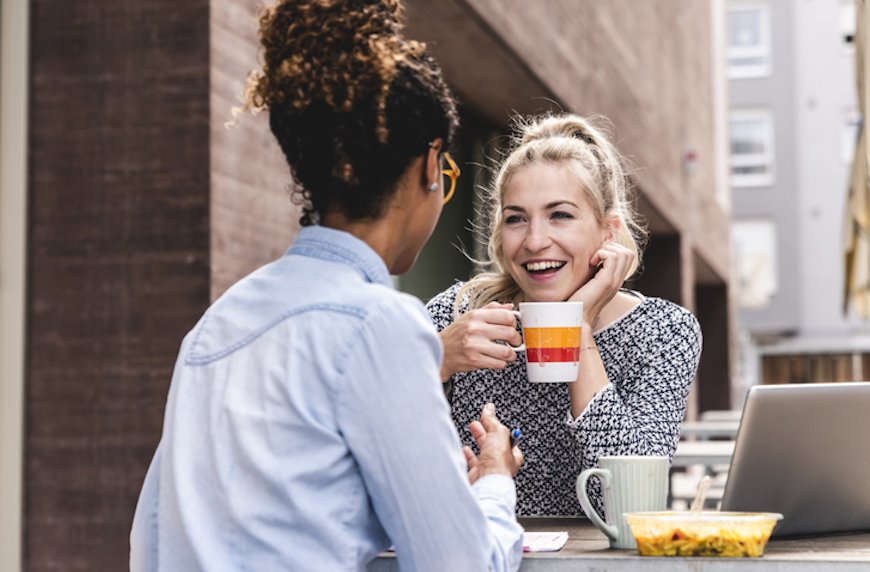 improve mental health two women getting coffee