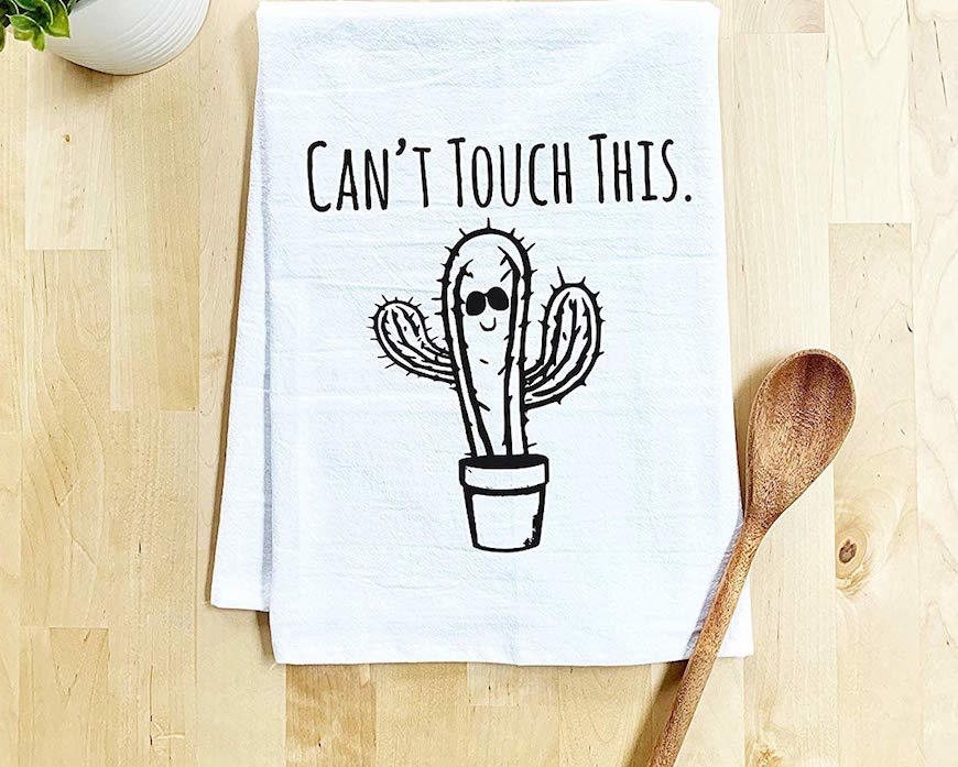 can't touch this dish towel
