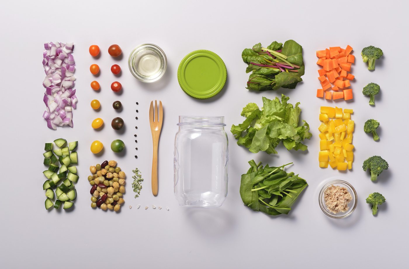 eating disorder recovery deconstructed mason jar salad