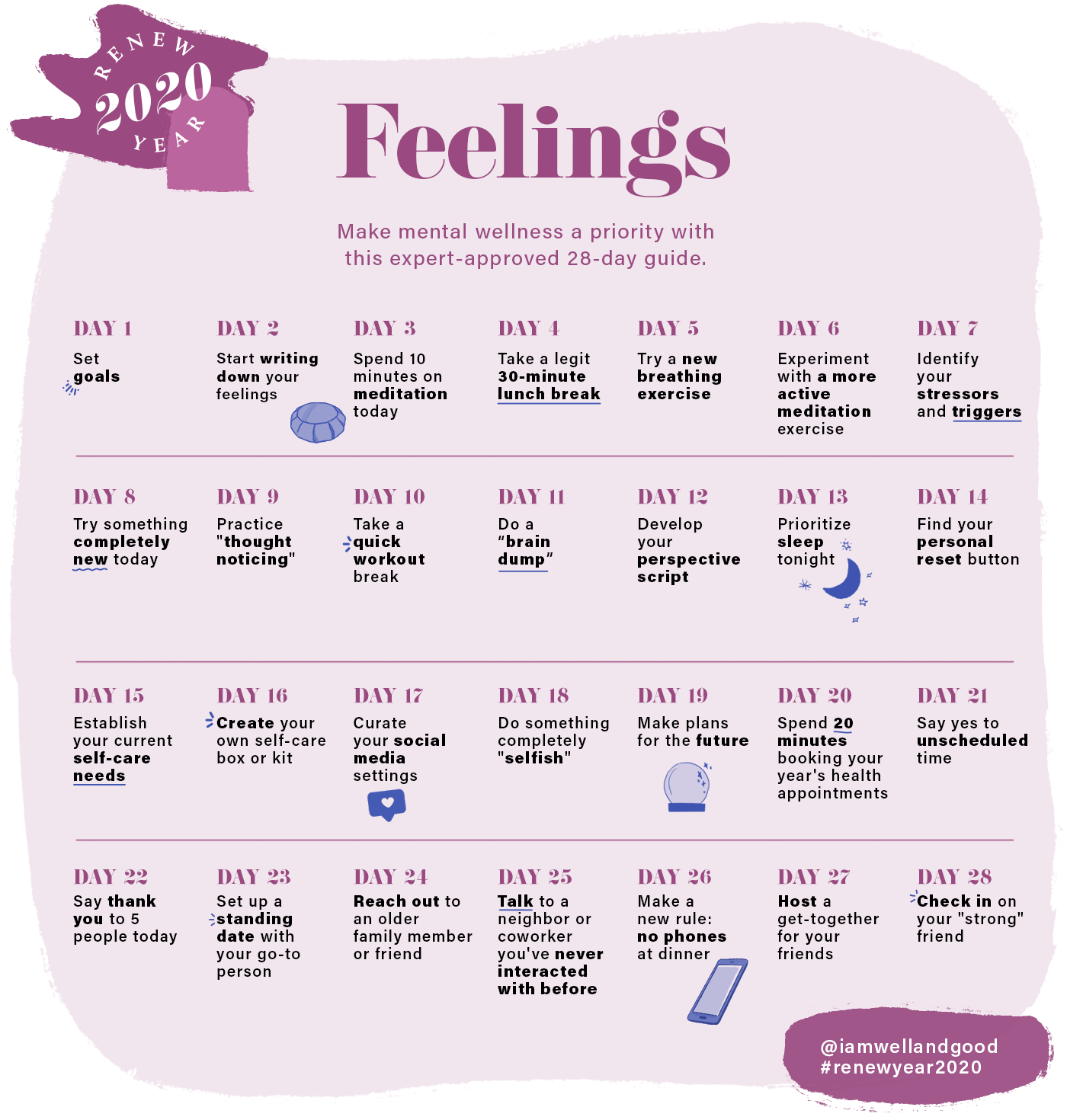 what is emotional health feelings challenge calendar