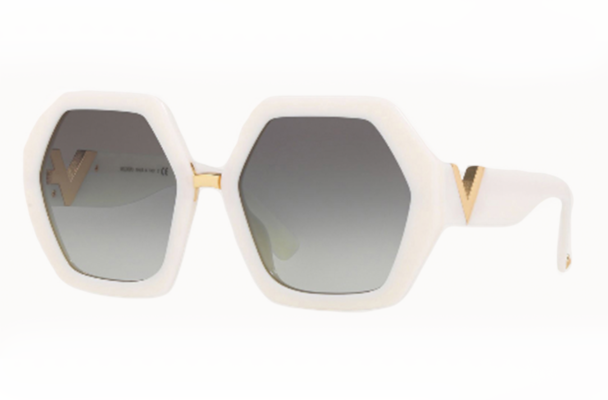 Valentino Hexagonal Oversized V Logo Acetate Sunglasses, how to avoid jet lag