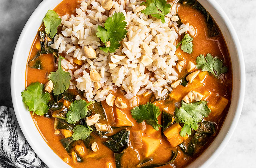 This healthy West African peanut stew costs just $1 per serving—and it’s 100% vegan