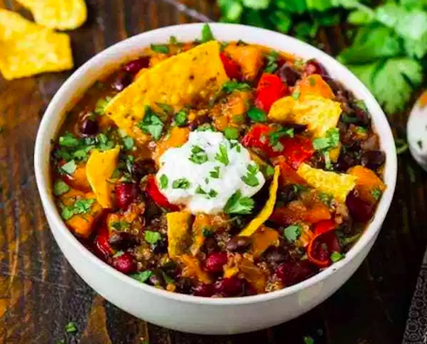 vegetarian chili high-protein meals
