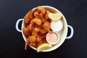 4 ingredients, 3 words, 1 magical meal: healthy popcorn shrimp