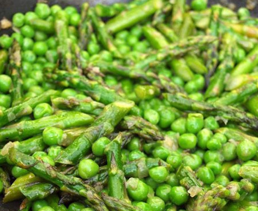 peas and asparagus