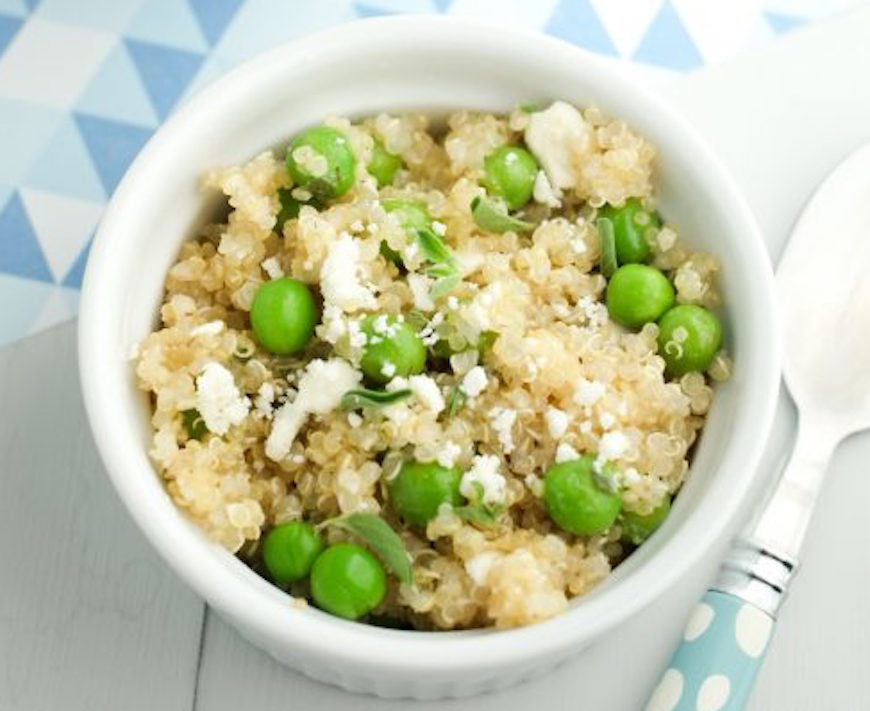 quinoa and peas