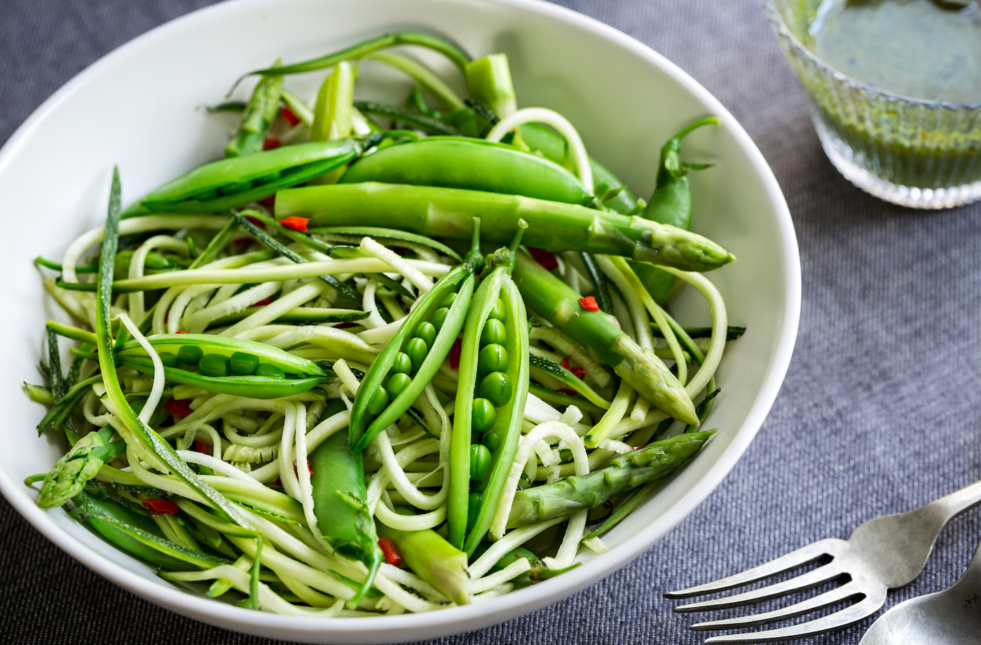 asparagus zoodle pasta