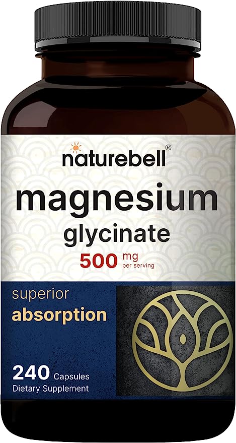 A magnesium supplement bottle.