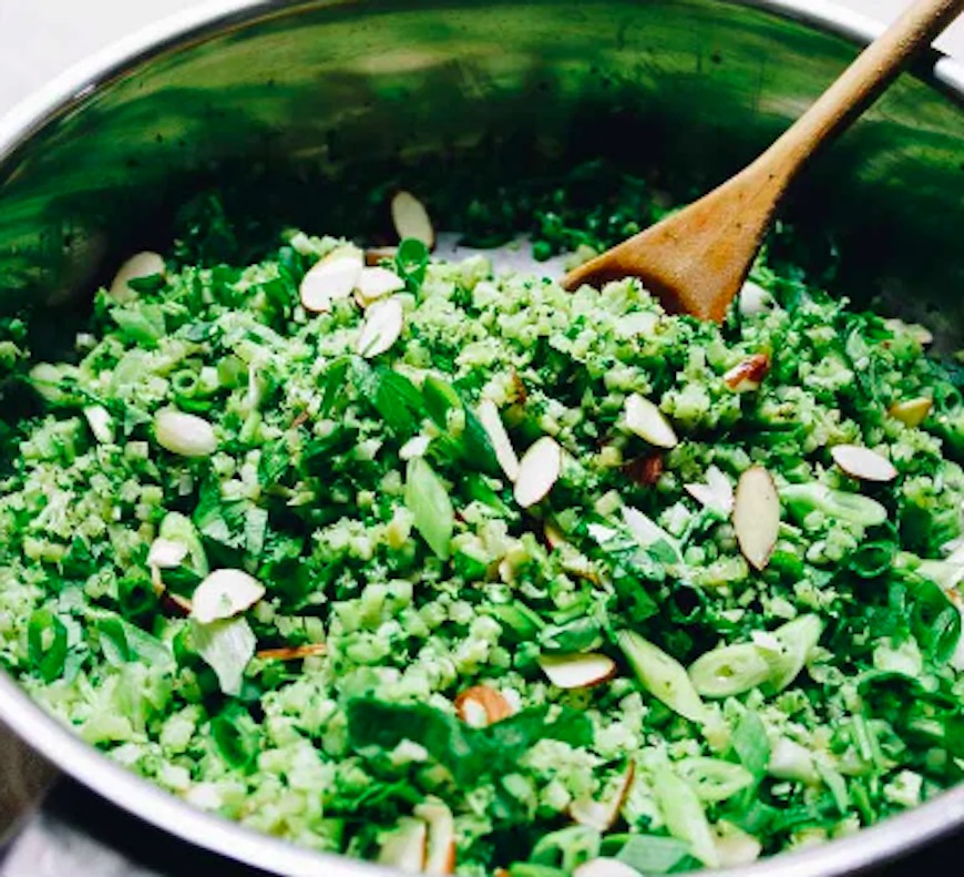 riced broccoli stir-fry